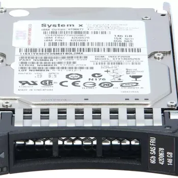 IBM 146GB SAS 15K RPM 6Gbps 2.5 Inch Hard Disk Drive 42D0678 42D0681
