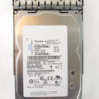 IBM 600GB SAS 15K RPM 6Gbps 3.5 Inch Hard Disk Drive ( HDD ) 49Y6103 49Y6106