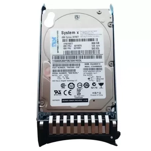 IBM 300GB 10K RPM 2.5 Inch 6Gbps SAS Hard Disk 90Y8878 IBM 300GB 10K RPM 2.5 Inch 6Gbps SAS Hard Disk 90Y8878