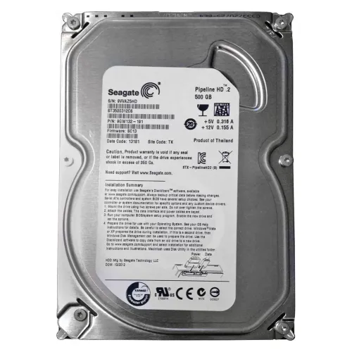 Seagate Pipeline 500GB 5900RPM SATA 3Gbps 8MB Cache 3.5 Inch Hard Disk 9GW132-012 Seagate Pipeline 500GB 5900RPM SATA 3Gbps 8MB Cache 3.5 Inch Hard Disk 9GW132-012