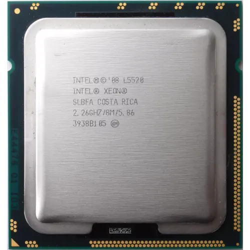 Intel Xeon processor L5520 8M Cache 2.26 GHz 5.86 GT/s Intel QPI Intel Xeon processor L5520 8M Cache 2.26 GHz 5.86 GT/s Intel QPI