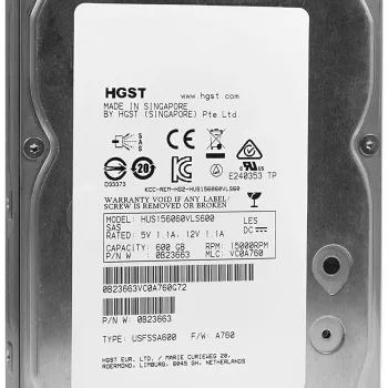 Hitachi Ultrastar Serial Attached SAS Hard Drive 0B24496 HUS156060VLS600
