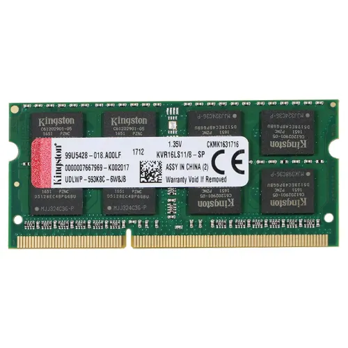 Kingston KVR16LS11/8 8GB PC3L 1600MHz Laptop RAM Kingston KVR16LS11/8 8GB PC3L 1600MHz Laptop RAM
