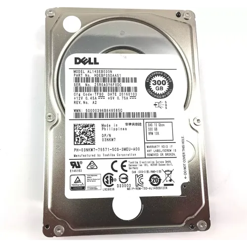 Dell AL13SEB300 300GB 10K RPM 2.5 Inch 6Gbps SAS Hard Disk OMTV7G/MTV7G Dell AL13SEB300 300GB 10K RPM 2.5 Inch 6Gbps SAS Hard Disk OMTV7G/MTV7G