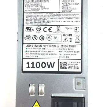 Dell R620 R720 1110W Power Supply 0HT6GX