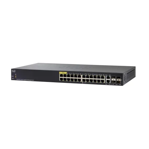 Cisco SG500-28P 28 Port Gigabit POE 500 Series Stackable Managed Switch Cisco SG500-28P 28 Port Gigabit POE 500 Series Stackable Managed Switch