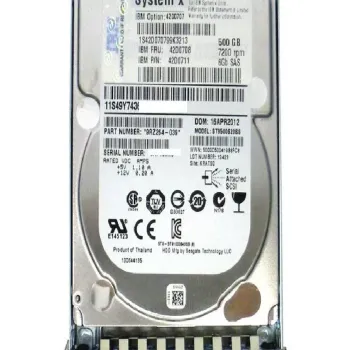 IBM 500GB 7.2K 6Gbps 2.5 Inch SAS Hard Disk 42D0707 42D0708 ST9500620SS