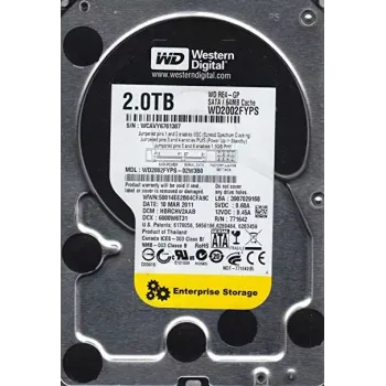 Western Digital 2tb 7.2k rpm 3g 3.5 inch sata hard disk WD2002FYPS-02W3B0