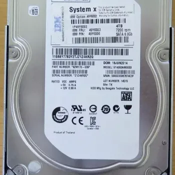 IBM 4tb 7.2k 6g 3.5'' sata hdd 49Y6002 49Y6006 49Y6003