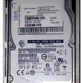 IBM 900gb 10k 6g 2.5" sas hdd 00Y5708 0Y5909 00Y2431