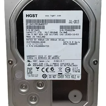WD Ultrastar 7K4000 HUS724020ALA640 2TB hard drive SATA