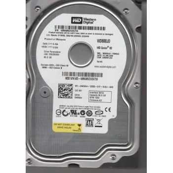 Western Digital 80GB WD800JD-75MSA3 7.2K 1.5GB 3.5 SATA HDD