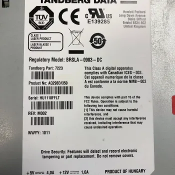 Tandberg 7223 LTO-5 ultrium HH FC tape drive AQ293E#350