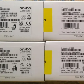 HP Aruba J9150D -10G SFP+ LC SR 300M MMF XCVR Transceiver