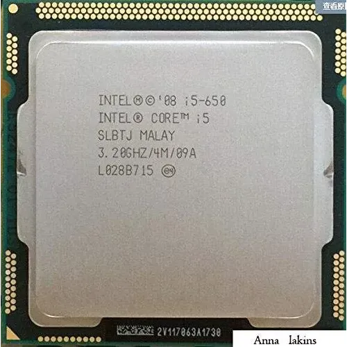 Intel Core i5-650 3.2GHz 3.20GHz 4 m Socket 1156 CPU Processor Intel Core i5-650 3.2GHz 3.20GHz 4 m Socket 1156 CPU Processor
