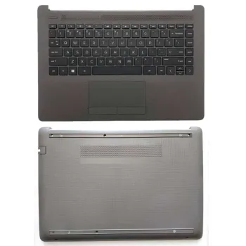 HP 14q-cs 14q-cs0029TU Touchpad Palmrest Keyboard with Bottom Base