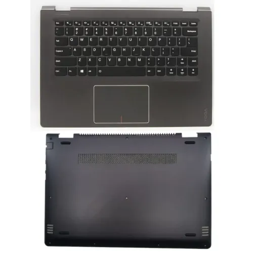 Lenovo Yoga 510-14 Series Laptop Palmrest Keyboard and Bottom Base in Grey Lenovo Yoga 510-14 Series Laptop Palmrest Keyboard and Bottom Base in Grey