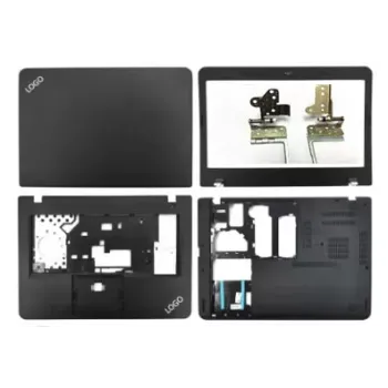 Lenovo ThinkPad E450 LCD Top Cover Bezel Hinges with Touchpad Palmrest and Bottom Base Body Assembly