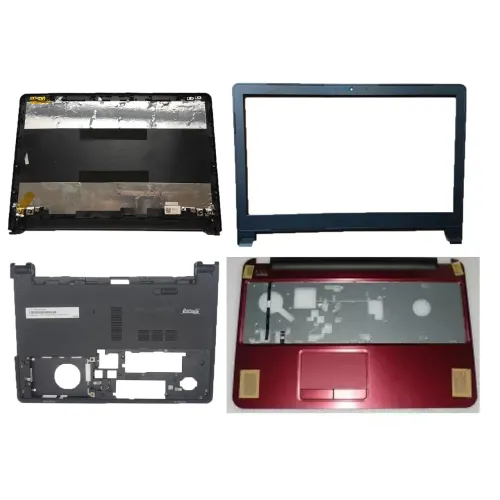 Dell Inspiron 5459 Complete Silver Bezel LCD Top Cover with Red Palmrest and Bottom Base Dell Inspiron 5459 Complete Silver Bezel LCD Top Cover with Red Palmrest and Bottom Base