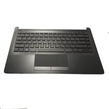 HP Pavilion 14-CF 14-DF 14-DK 14S Dy2500Tu Upper Touchpad Palmrest with Keyboard Black