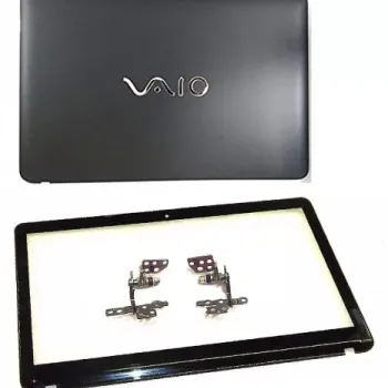 Sony Vaio SVF15215SNB Touch Laptop LCD Top Cover Bezel Hinges with Touch Glass Sony Vaio SVF15215SNB Touch Laptop LCD Top Cover Bezel Hinges with Touch Glass