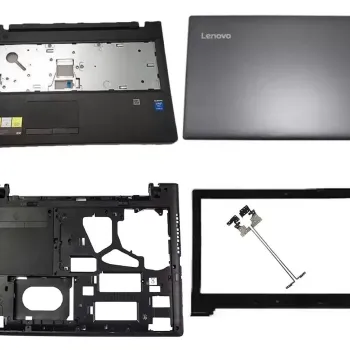 Lenovo G50 Z50 Series G50-80 Z50-70 LCD Top Cover Bezel Hinges with Touchpad Palmrest and Bottom Base Full Body Black