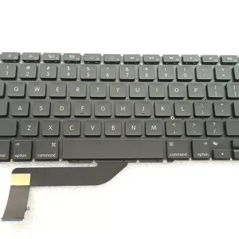 Laptop Keyboard Compatible for Apple MacBook Pro A1398 15" Series Black US Layout Black