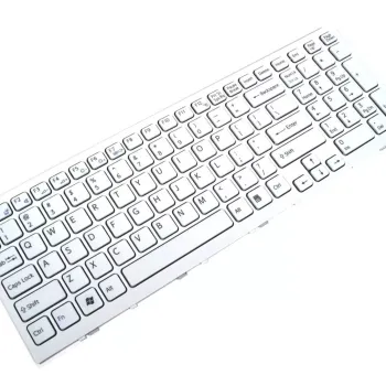 Laptop Keyboard Compatible for Sony VAIO VPC-EH Series US White