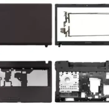 Lenovo IdeaPad G580 G585 LCD Top Cover Bezel Hinges with Touchpad Palmrest and Bottom Base Full Body Assembly