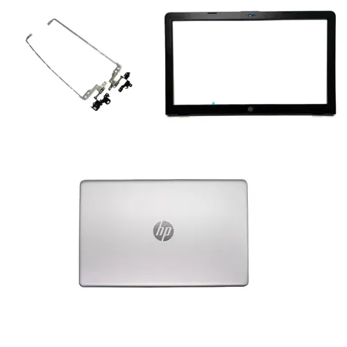 HP 15-DA0299TU/15-DA0327TU Silver LCD Top Cover Bezel and Hinges HP 15-DA0299TU/15-DA0327TU Silver LCD Top Cover Bezel and Hinges
