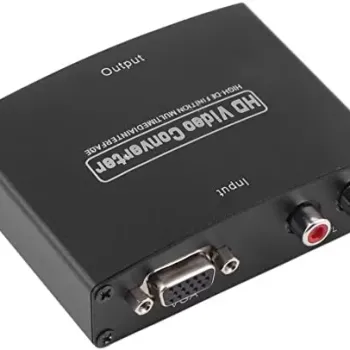 HDTV TV-out cable TV-out cable advanced VGA to HDMI audio R-L DC 5 volt black for computer