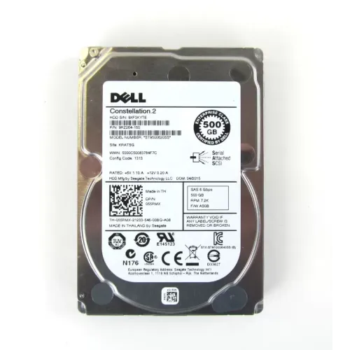 055RMX Dell 500GB 7.2K RPM 6G 2.5inch SAS hard disk 055RMX Dell 500GB 7.2K RPM 6G 2.5inch SAS hard disk