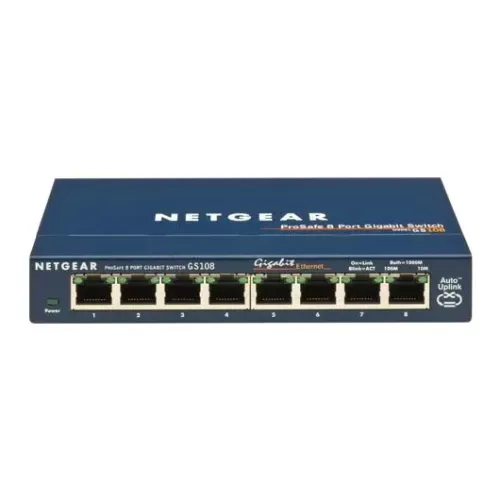Netgear ProSafe GS108 8 Port Gigabit Unmanaged Switch Netgear ProSafe GS108 8 Port Gigabit Unmanaged Switch