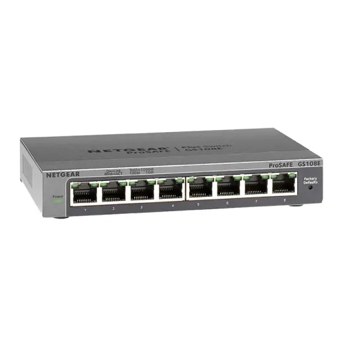 Netgear ProSafe GS108E 8 Port Plus Gigabit Network Switch Netgear ProSafe GS108E 8 Port Plus Gigabit Network Switch