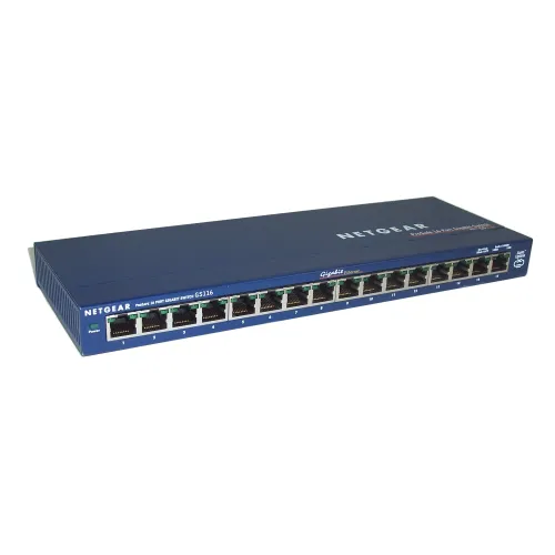 Netgear ProSafe GS116 v1 16 Port Gigabit Unmanaged Switch Netgear ProSafe GS116 v1 16 Port Gigabit Unmanaged Switch