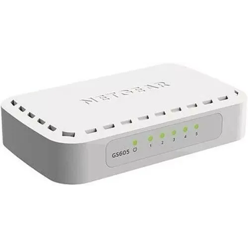 Netgear GS605 V5 5 Port Gigabit Ethernet Unmanaged Switch Netgear GS605 V5 5 Port Gigabit Ethernet Unmanaged Switch