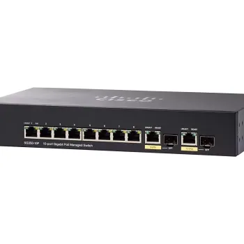 Cisco SG350-10P-K9 10 Ports PoE Managed Switch