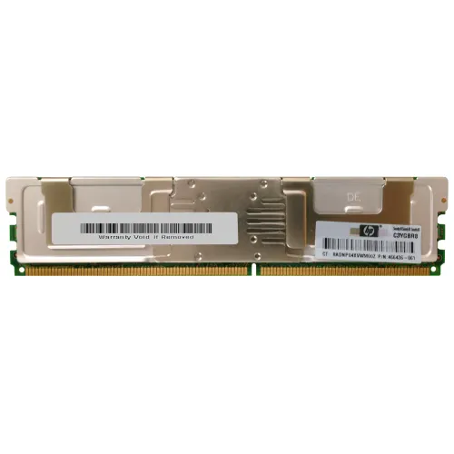 HP 4GB PC2-5300 DDR2-667MHz ECC Fully Buffered CL5 240-Pin DIMM Dual Rank Memory Module Part# 466436-061 HP 4GB PC2-5300 DDR2-667MHz ECC Fully Buffered CL5 240-Pin DIMM Dual Rank Memory Module Part# 466436-061