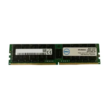 Dell 64GB PC4-21300 DDR4-2666MHz ECC Registered CL19 288-Pin Load Reduced DIMM 1.2V Quad Rank Memory Module Part# SNP4JMGMC/64G Dell 64GB PC4-21300 DDR4-2666MHz ECC Registered CL19 288-Pin Load Reduced DIMM 1.2V Quad Rank Memory Module Part# SNP4JMGMC/64G