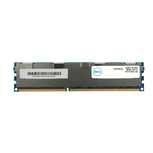 Dell 4GB PC3-10600 DDR3-1333MHz ECC Registered CL9 240-Pin DIMM 1.35V Low Voltage Dual Rank Memory Module Part# SNPD1TMCC Dell 4GB PC3-10600 DDR3-1333MHz ECC Registered CL9 240-Pin DIMM 1.35V Low Voltage Dual Rank Memory Module Part# SNPD1TMCC