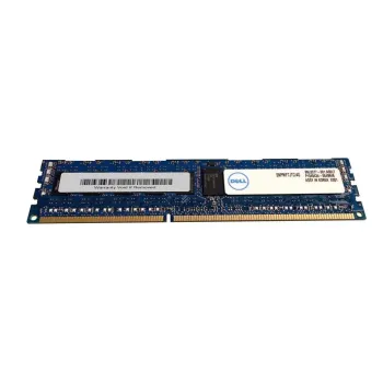 Dell 4GB PC3-10600 DDR3-1333MHz ECC Registered CL9 240-Pin DIMM 1.35V Low Voltage Single Rank Memory Module Part# SNPMFTJTC Dell 4GB PC3-10600 DDR3-1333MHz ECC Registered CL9 240-Pin DIMM 1.35V Low Voltage Single Rank Memory Module Part# SNPMFTJTC