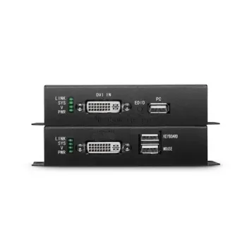 FS 4K DVI KVM USB2.0 Extender Set with Audio and EDID via Single LC Fiber