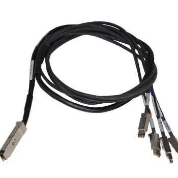 038-003-708 EMC QSFP to 4x HSSDC 2m 2 Meter Fiber Cable