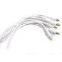 DC Connector for CCTV Camera 10 Pack to Connect Power Supply Cable white
