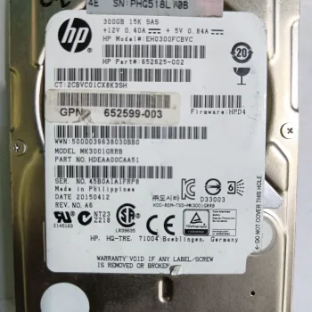 HP 652625-002 300-GB 6G 15K 2.5 DP SAS hard drive