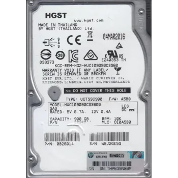 HGST 900Gb 10K RPM SAS 2.5 Inch 6Gbps Hard Disk HGST 900Gb 10K RPM SAS 2.5 Inch 6Gbps Hard Disk