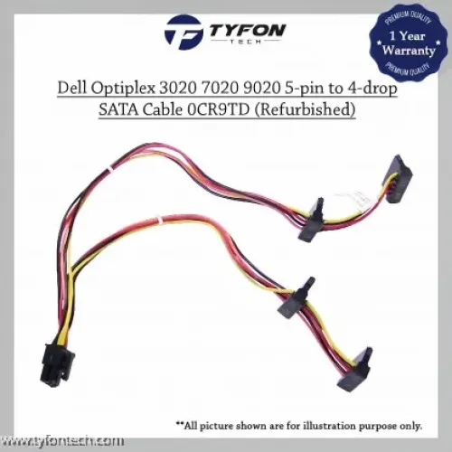 Dell Optiplex 9020 3020 7020 MT 4Drop SATA Power Cable CR9TD Dell Optiplex 9020 3020 7020 MT 4Drop SATA Power Cable CR9TD