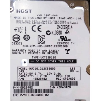 EMC 1.2TB 10K Rpm 2.5inch 6Gbps SAS Hard Disk V4-2S10-012 EMC 1.2TB 10K Rpm 2.5inch 6Gbps SAS Hard Disk V4-2S10-012