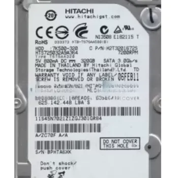 Hitachi Travelstar- Hard drive - 320 GB Desktop Internal Hard Disk Drive (HDD) (HTS725032A9A364)  (Interface: SATA, Form Factor: 2.5 Inch)