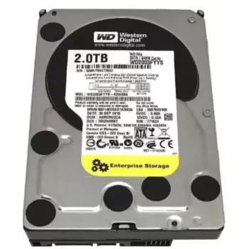 Western Digtal RE4 2 TB Desktop, Surveillance Systems, Network Attached Storage, Servers, All in One PC's Internal Hard Disk Drive (HDD) (WD2001FYYG) (Interface: SAS, Form Factor: 3.5 inch)